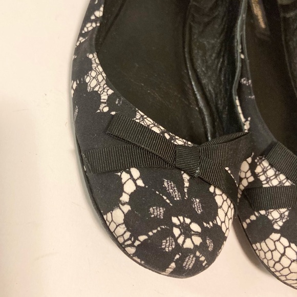 Dolce & Gabbana Black White Fabric Ballet Flats size EUR 37, US 6.5 - Picture 7 of 16